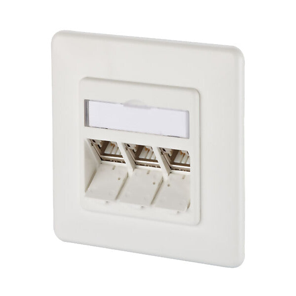 METZ CONNECT Anschlussdose, Cat.6A 3xRJ45,UP,rws TN E-DATmod-3UP-rws